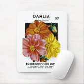 Dahlia Vintag Seed Packet Mousepad (Mit Mouse)