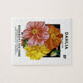 Dahlia Vintag Seed Packet Puzzle (Horizontal)