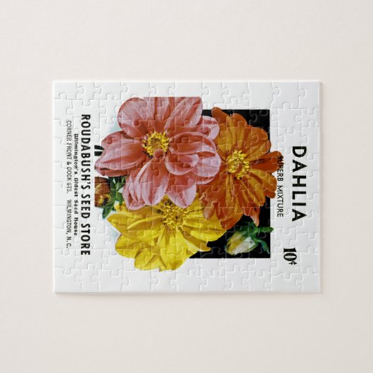 Dahlia Vintag Seed Packet Puzzle (Horizontal)