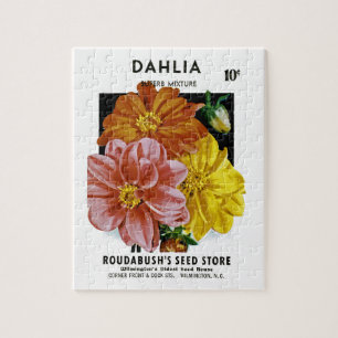 Dahlia-Vintage-Samenpaket Puzzle