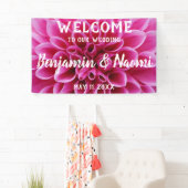 Dahlia Wedding Welcome Banner (Insitu)