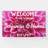 Dahlia Wedding Welcome Banner (Horizontal)