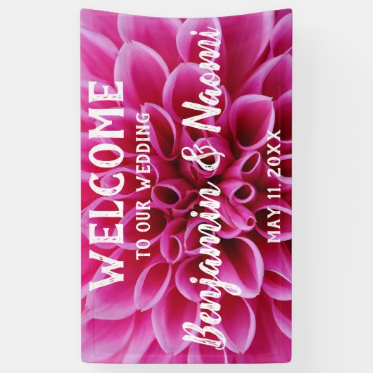 Dahlia Wedding Welcome Banner (Vertikal)