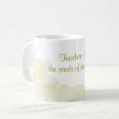 Dahlia White Blume Teacher Kaffeetasse (Vorderseite Links)