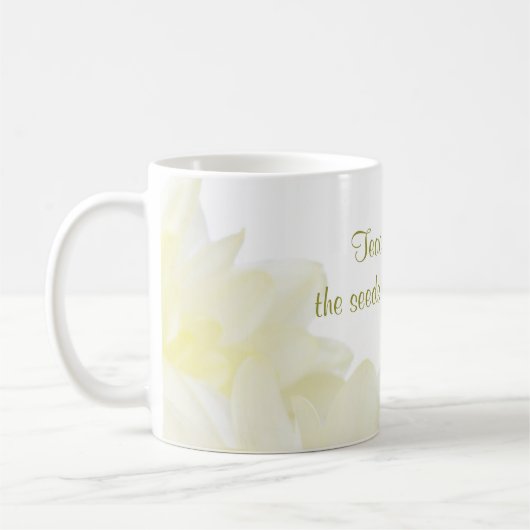 Dahlia White Blume Teacher Kaffeetasse (Links)
