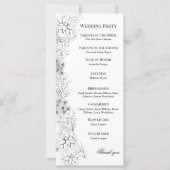 Dahlia Wreath Black and White Program (Rückseite)