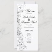 Dahlia Wreath Black and White Program (Vorderseite)