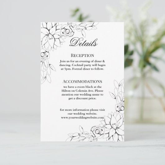 Dahlia Wreath Enclosure Card Begleitkarte (Stehend Vorderseite)