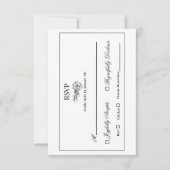 Dahlia Wreath RSVP Card Karte (Vorderseite)