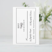 Dahlia Wreath RSVP Card Karte (Stehend Vorderseite)