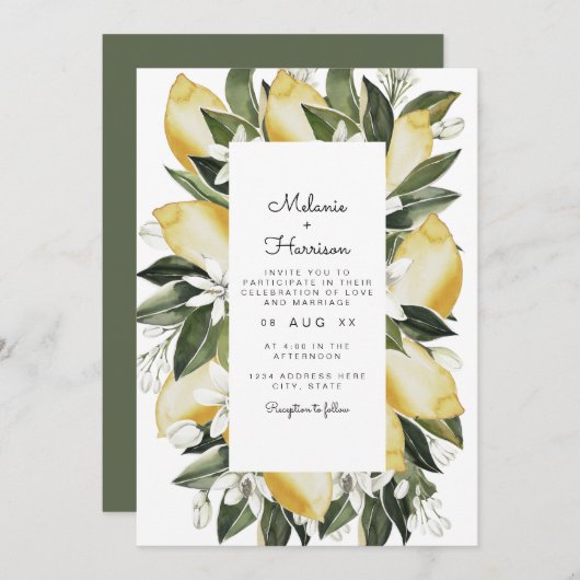 Dahlia - Zitrusfrüchtegarten von Lemon Einladung (Vorne/Hinten)