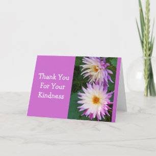 DAHLIAS/ 2 FUCHSIA UND WEISS/DANKEN SIE KARTE