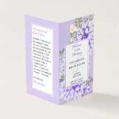 Dahlias Amethyst Wedding Program (Vorderseite)