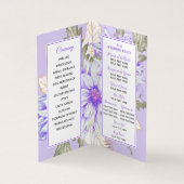 Dahlias Amethyst Wedding Program (Innenseite)