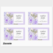 Dahlias Amethyst Wedding Sticker (Blatt)