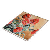 Dahlias, Aquarellmalerei von Hannah Overbeck, Fliese (Seite)