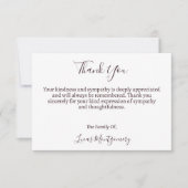 Dahlias Beerdigung Blume Danke, Beileid Mitteilungskarte (Vorderseite)