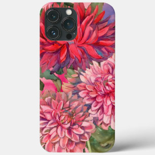 Dahlias Blume Aquarell Case-Mate iPhone Hülle