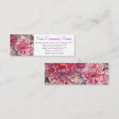 Dahlias Blume Aquarell Mini Visitenkarte (Vorne/Hinten)