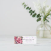 Dahlias Blume Aquarell Mini Visitenkarte (Stehend Vorderseite)