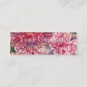 Dahlias Blume Aquarell Mini Visitenkarte (Rückseite)