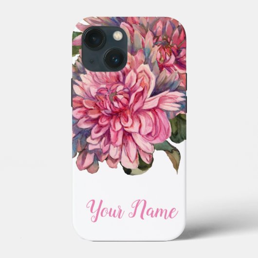 Dahlias-Blume Case-Mate iPhone Hülle (Rückseite)