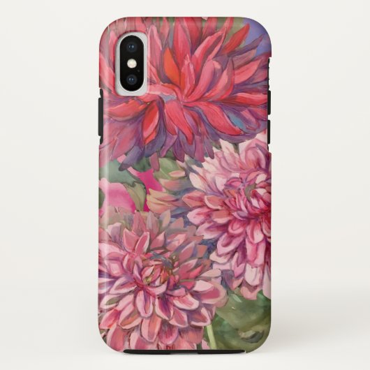 Dahlias-Blume Case-Mate iPhone Hülle (Rückseite)