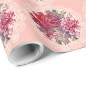 Dahlias-Blume Geschenkpapier (Rolleneckpunkt)