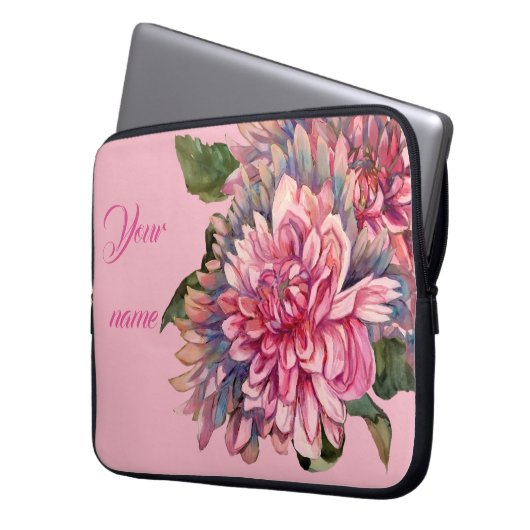 Dahlias-Blume Laptopschutzhülle (Vorderseite Links)