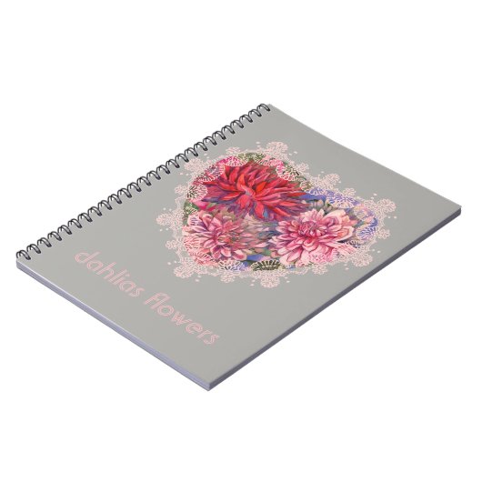 Dahlias-Blume Notizblock (Linke Seite)