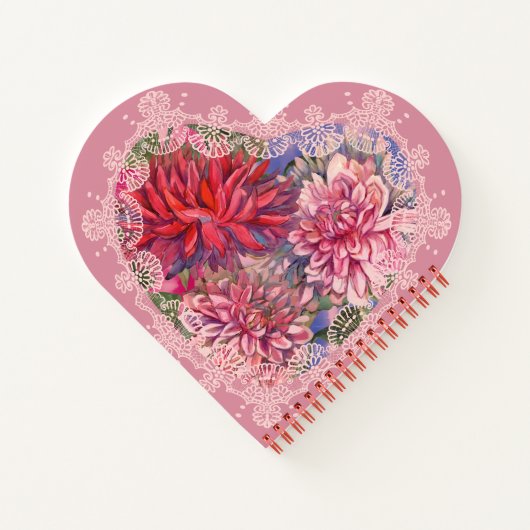 Dahlias-Blume Notizbuch (Rückseite)