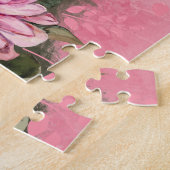 Dahlias Blume rosa Aquarellmuster Puzzle (Seite)