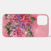 Dahlias Blume Rosa Wasserfarbe Case-Mate iPhone Hülle (Rückseite (Horizontal))