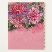 Dahlias Blume Rosa Wasserfarbe Planer (Rückseite)