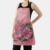 Dahlias Blume Rosa Wasserfarbe Schürze (InSitu)