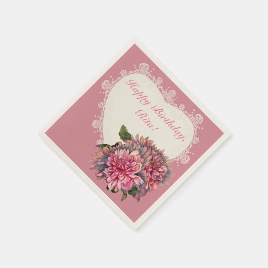 Dahlias-Blume Serviette (Ecke)