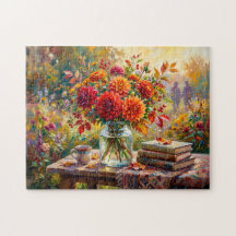 Dahlias Buch Kaffee Garten