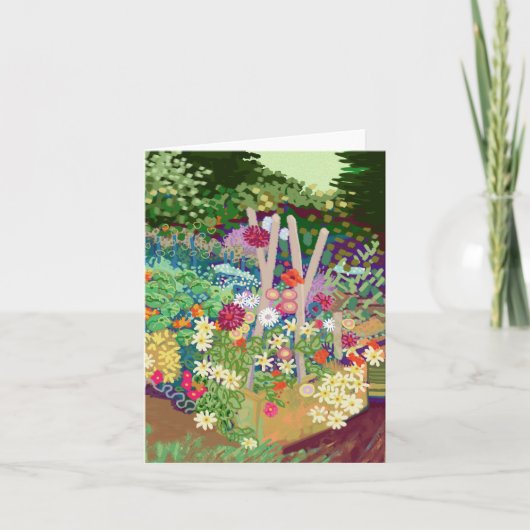 Dahlias-Faltkarte Feiertagskarte (Vorderseite)