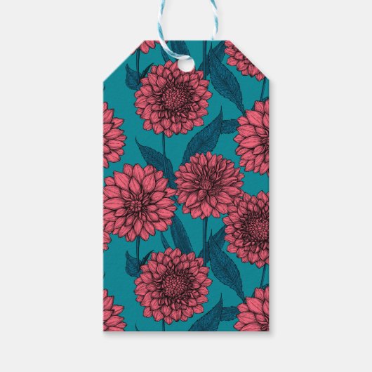 Dahlias Geschenkanhänger (Vorderseite)