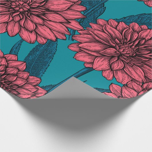 Dahlias Geschenkpapier (Ecke)