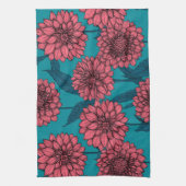 Dahlias Geschirrtuch (Vertikal)