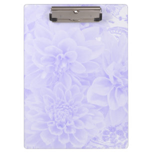 Dahlias in Blau Klemmbrett