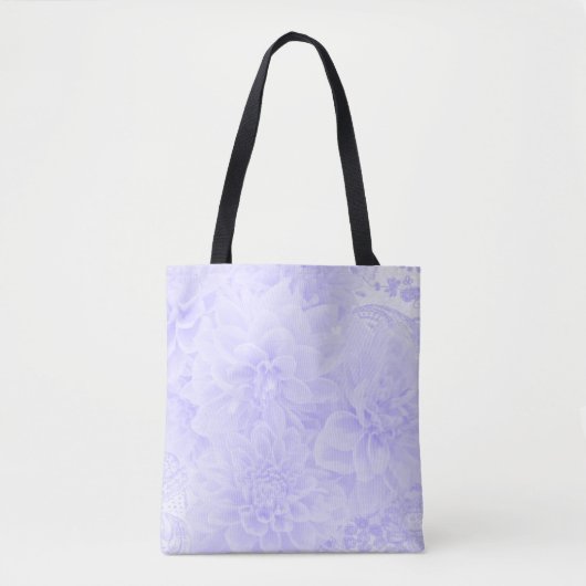 Dahlias in Blau Tasche (Vorderseite)