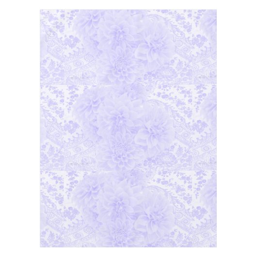 Dahlias in Blau Tischdecke (Vorderseite)