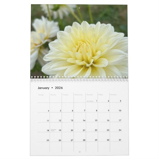 Dahlias Inspirational Photo Calendar Kalender (Jan 2026)