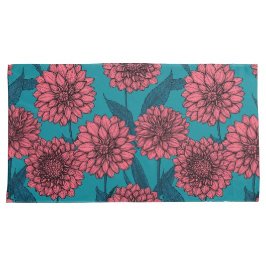 Dahlias Kissenbezug (Vorderseite-Rechts)