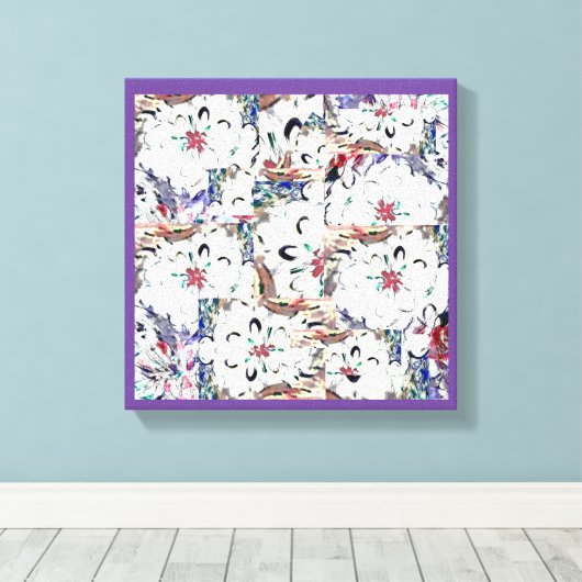 Dahlias Leinwanddruck (Insitu (Holzboden))