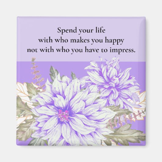 Dahlias - Magnet der Amethyst-Gastgeschenk Hochzei (Vorne)