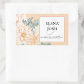 Dahlias Marmalade Wedding Sticker (Tasche)