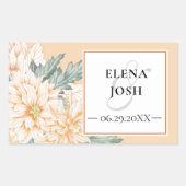 Dahlias Marmalade Wedding Sticker (Vorderseite)